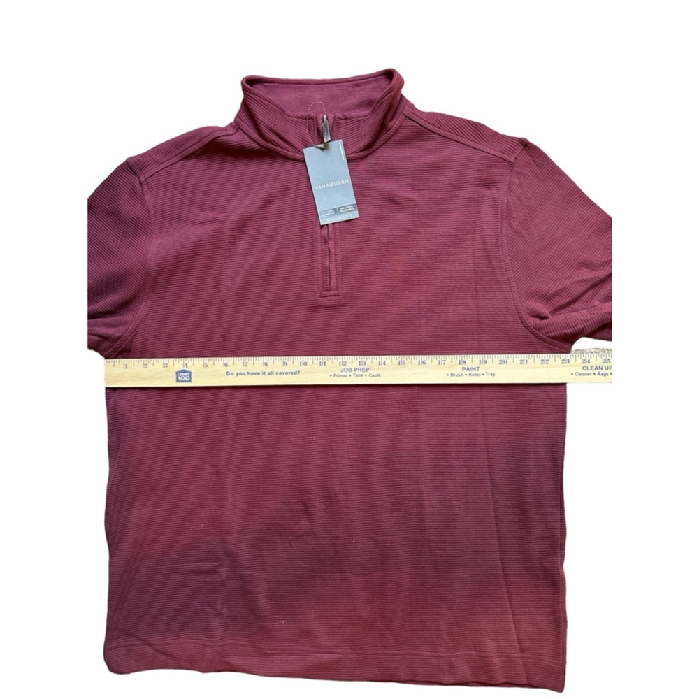 Men's Van Heusen Burgundy Long Sleeve Shirt Size L/G - Picture 8 of 10